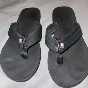 Tommy Hilfiger, flip-flops, sandals, size small, medium. Lots of life left.